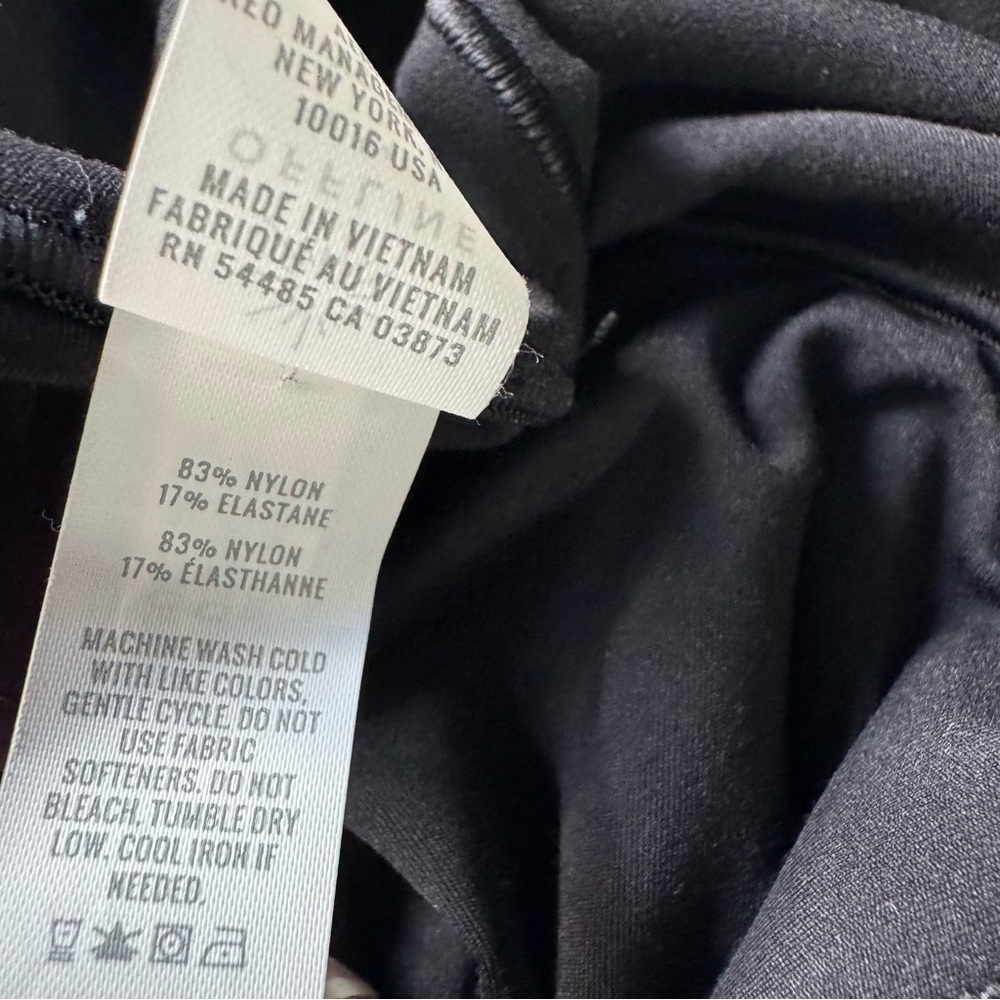 Aerie Offline Real Me High Rise Wide Leg Trouser Pockets Black Size Large - Picture 10 of 12